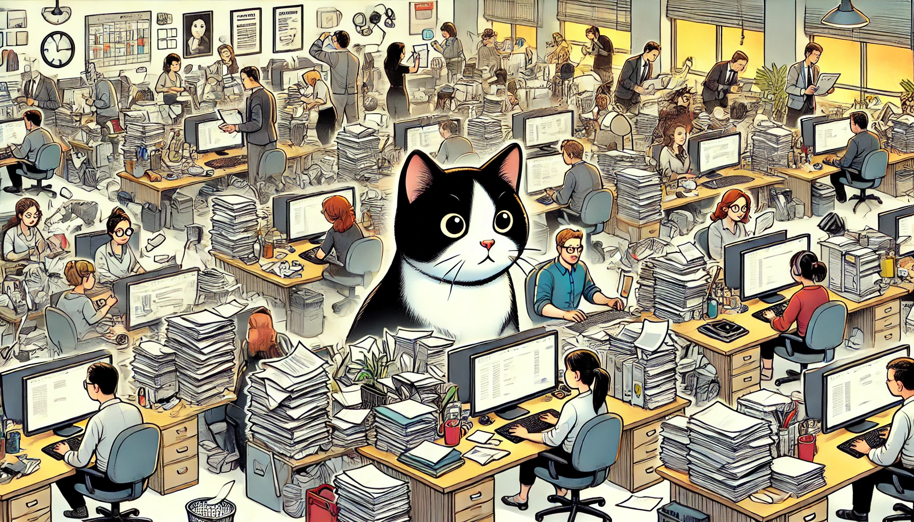 busy desk